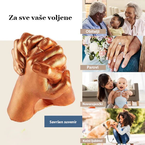 Komplet za izradu gipsanog otiska ruku za uspomenu