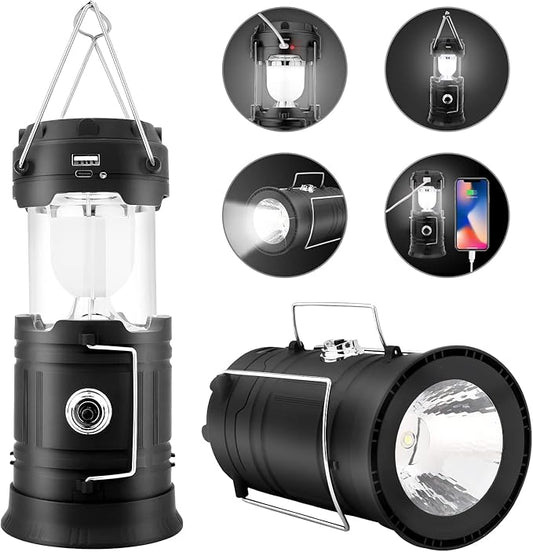 Solarna LED lampa i punjač za kampovanje