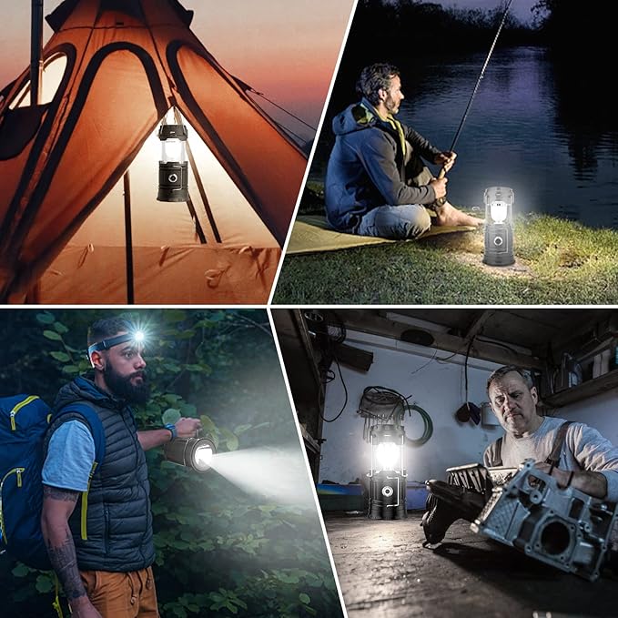 Solarna LED lampa i punjač za kampovanje