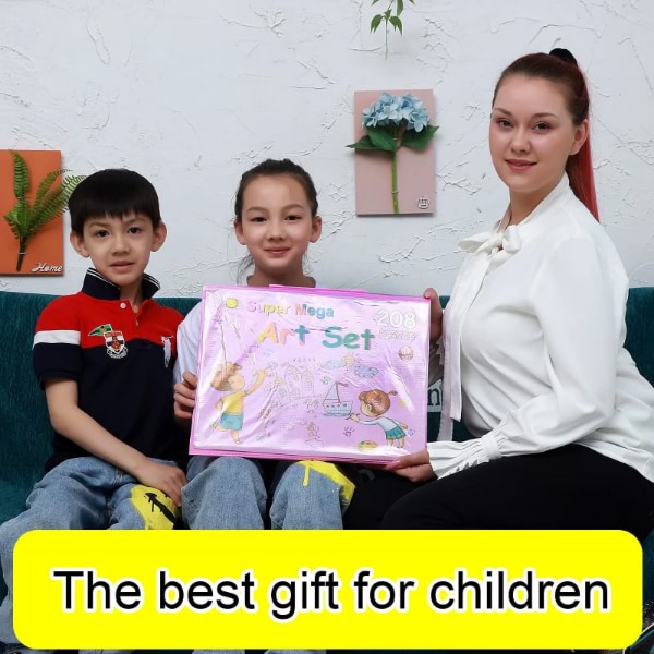 Kofer sa bojicama od 208 delova – Kreativni set za crtanje i školu