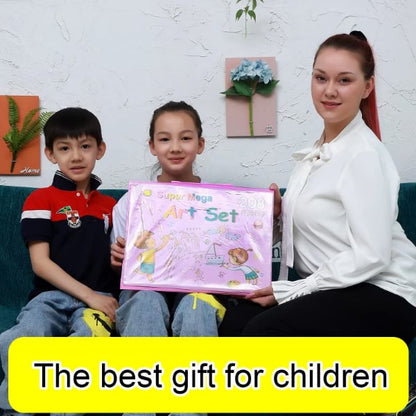 Kofer sa bojicama od 208 delova – Kreativni set za crtanje i školu