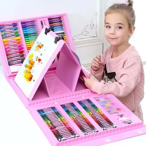 Kofer sa bojicama od 208 delova – Kreativni set za crtanje i školu