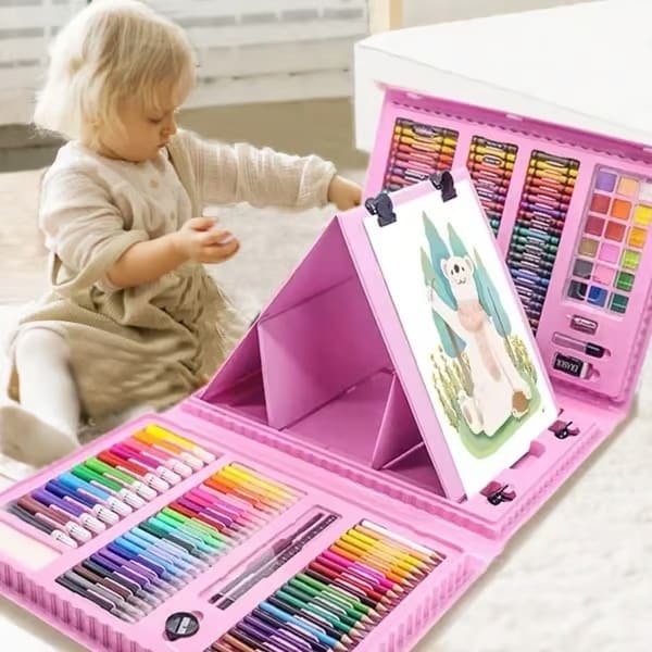 Kofer sa bojicama od 208 delova – Kreativni set za crtanje i školu