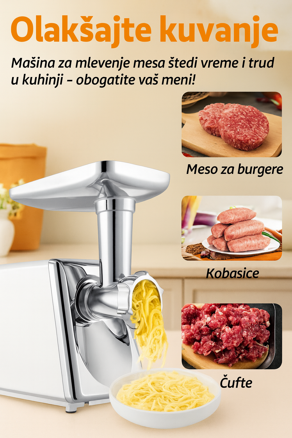 Električna mašina za mlevenje – MELEO (Besplatna dostava)