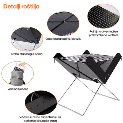 Sklopivi prenosivi roštilj