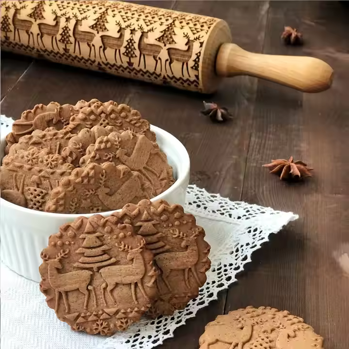 Gravirana 3D oklagija za novogodišnje kolačiće