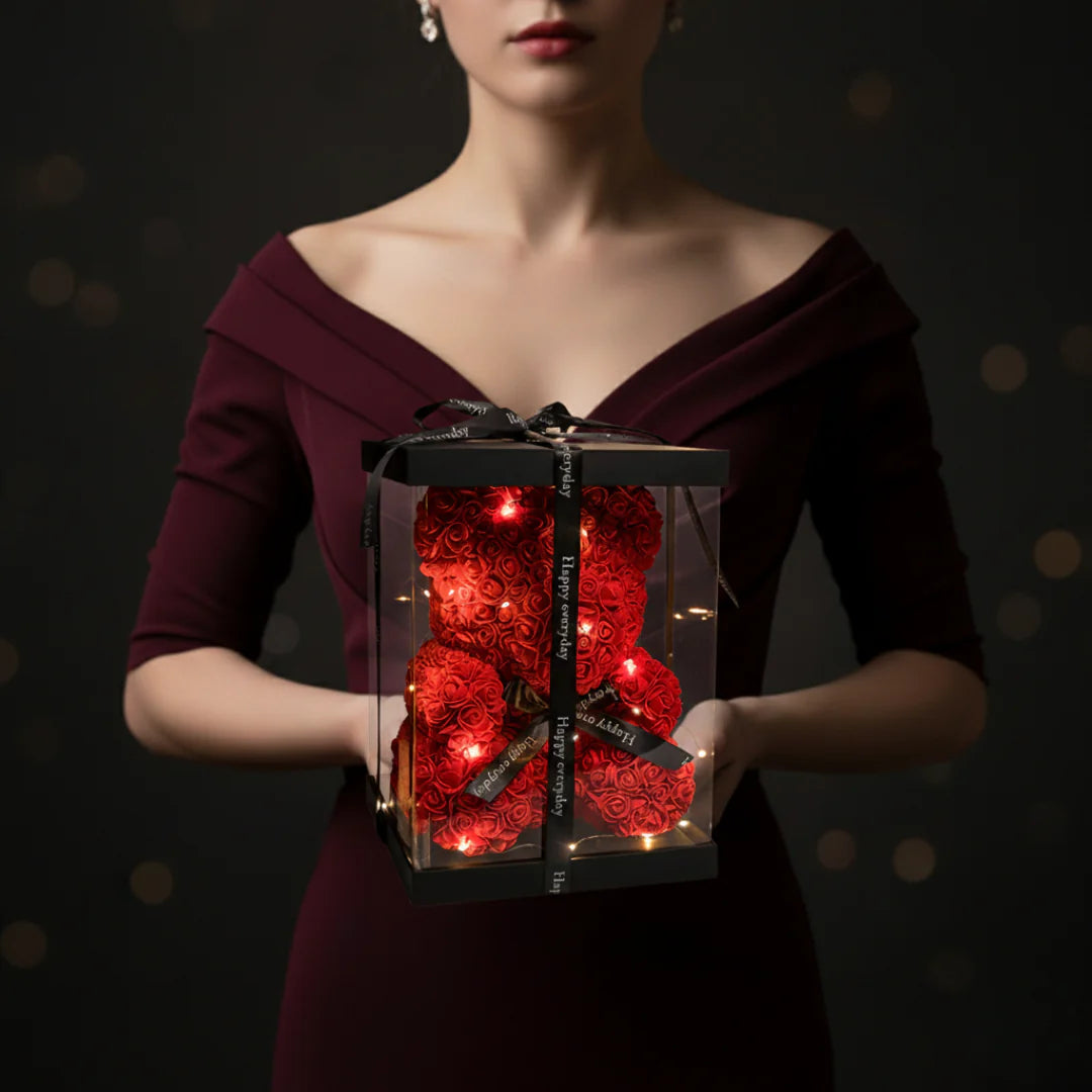 Medvedić od ruža (sa sijalicama) - Idealan poklon za dan zaljubljenih