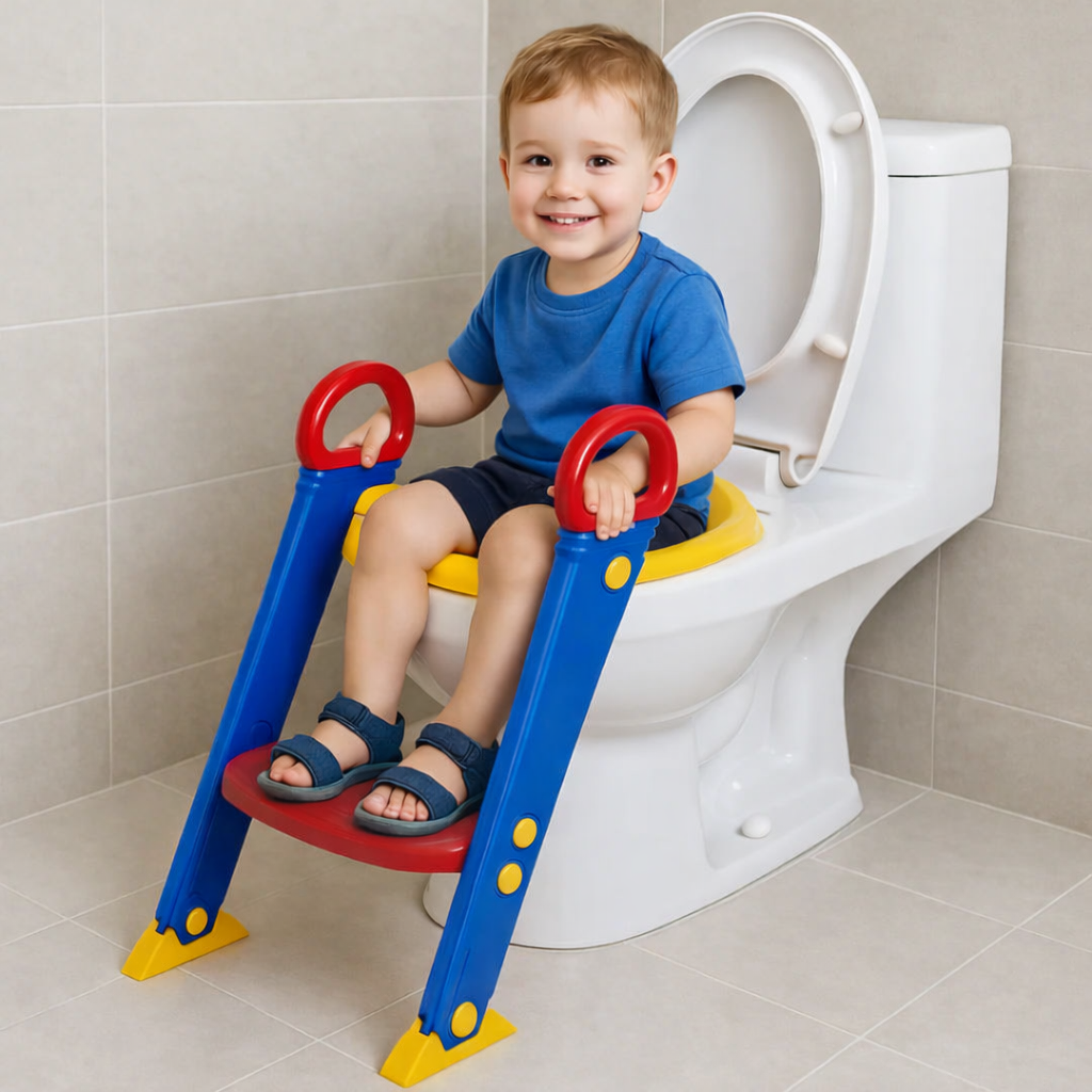 Dečiji adapter za WC sa stepenikom – Bezbedan prelaz sa noše