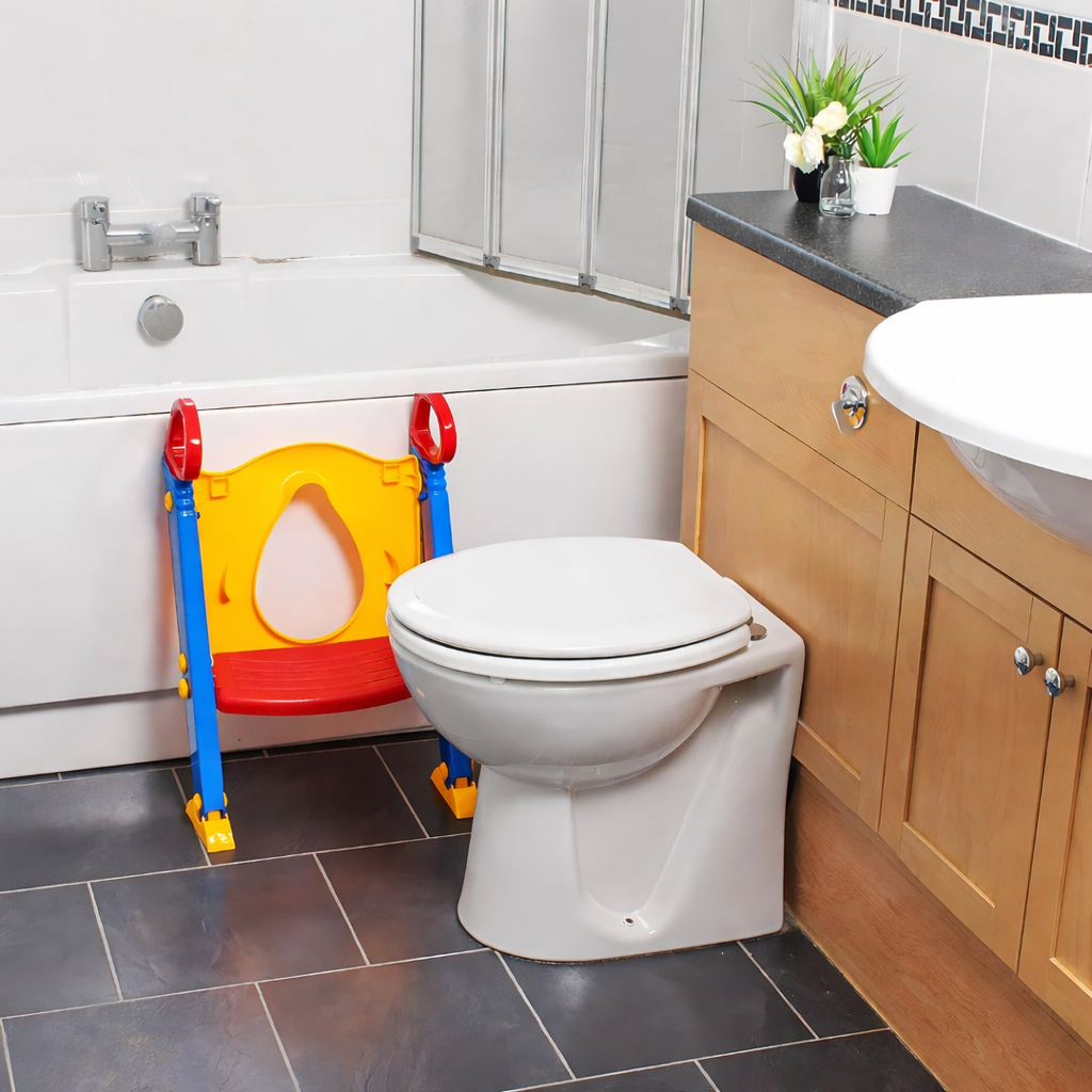 Dečiji adapter za WC sa stepenikom – Bezbedan prelaz sa noše