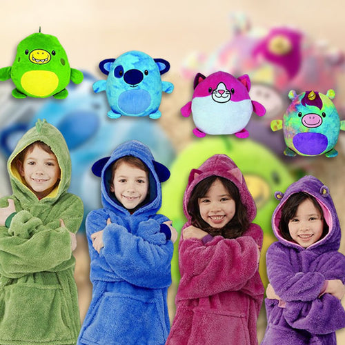 Ćebe, duks i igračka za decu - 3 u 1