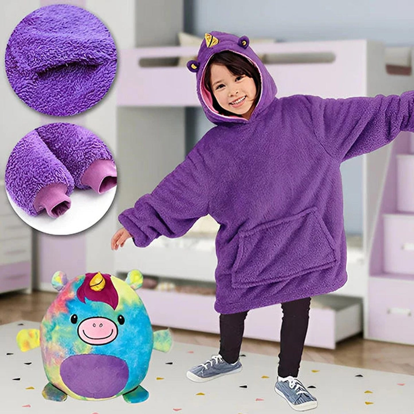 Ćebe, duks i igračka za decu - 3 u 1