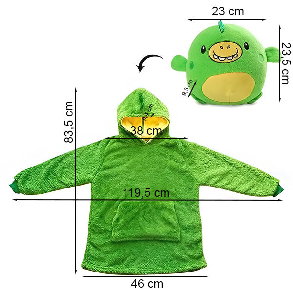 Ćebe, duks i igračka za decu - 3 u 1