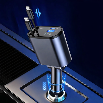 Najbrži 4 u 1 Auto Punjač – Brzo i pametno punjenje za sve uređaje