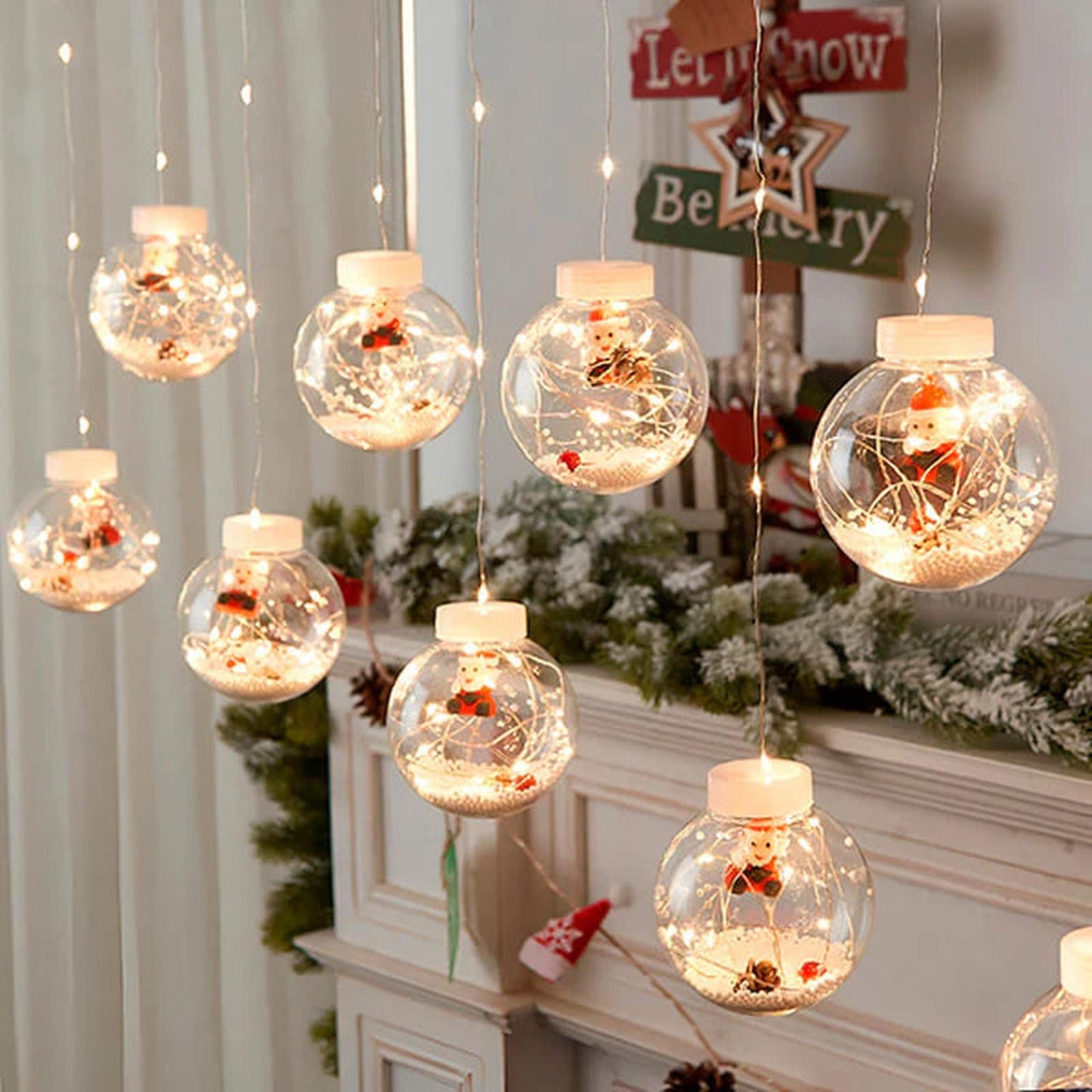 LED novogodišnje kugle (set od 10 komada)
