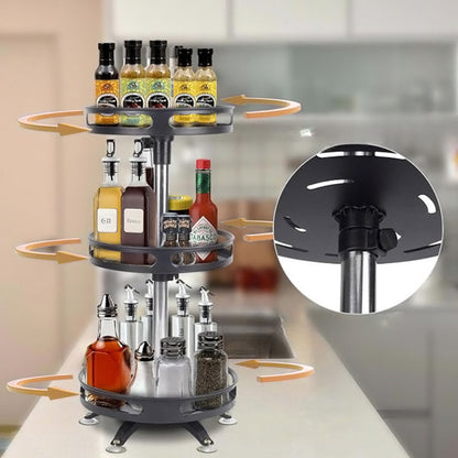 Rotirajući organizator za kuhinju – 3 nivoa (360°)