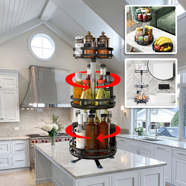 Rotirajući organizator za kuhinju – 3 nivoa (360°)