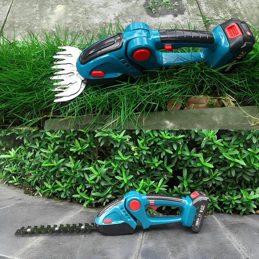 2-u-1 Aku trimer za živu ogradu i travu