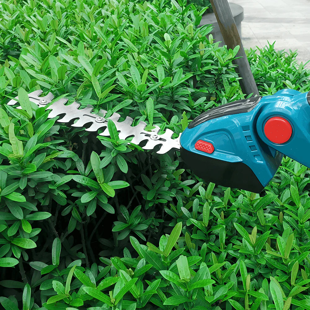 2-u-1 Aku trimer za živu ogradu i travu