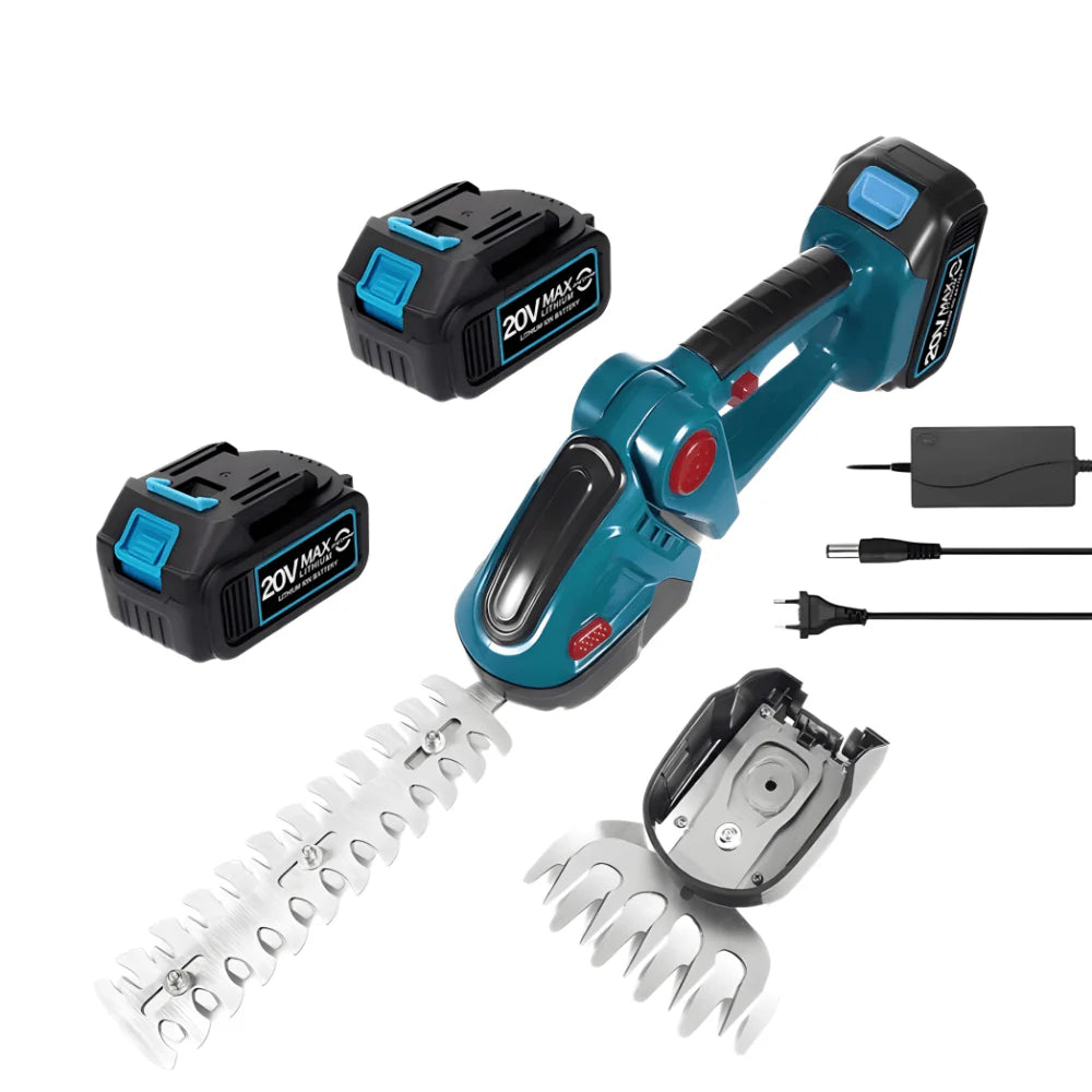 2-u-1 Aku trimer za živu ogradu i travu