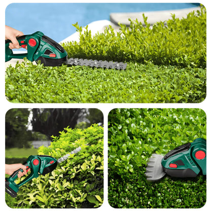 2-u-1 Aku trimer za živu ogradu i travu